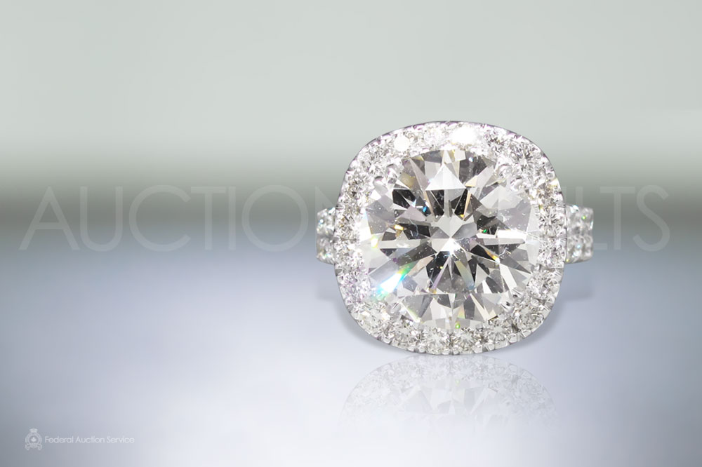 CGL Certified 6.35ct Round Brilliant Cut 'Internally Flawless' Diamond Ring sold for $95,000