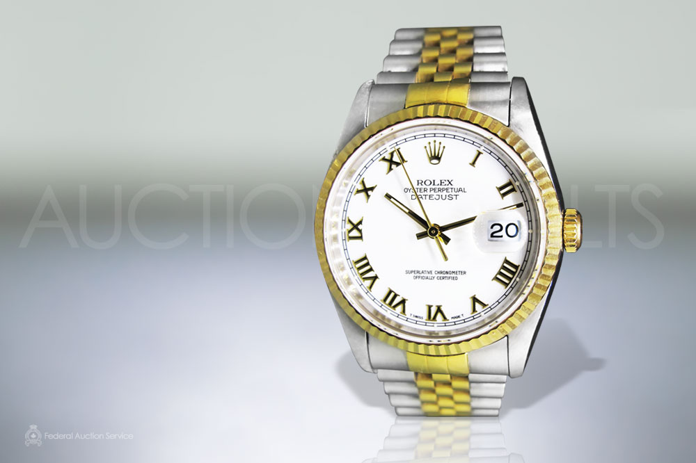 Men's 18k Stainless Steel/Yellow Gold Rolex Datejust Automatic Wristwatch sold for $5,600