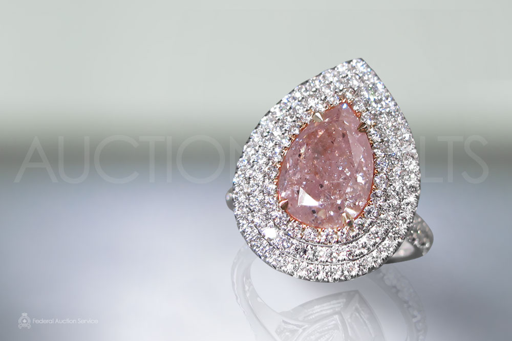 3ct Fancy Pink Diamond Ring sold for $61,000