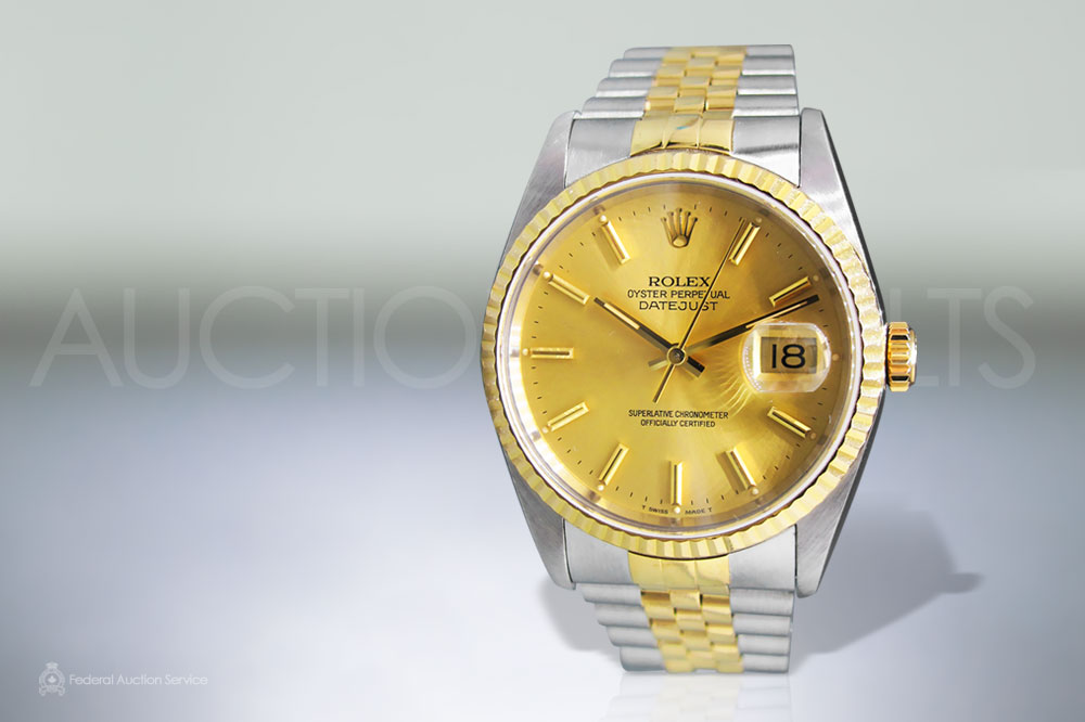 Men's Stainless Steel/18k Yellow Gold Rolex Datejust Automatic Wristwatch sold for $5,000