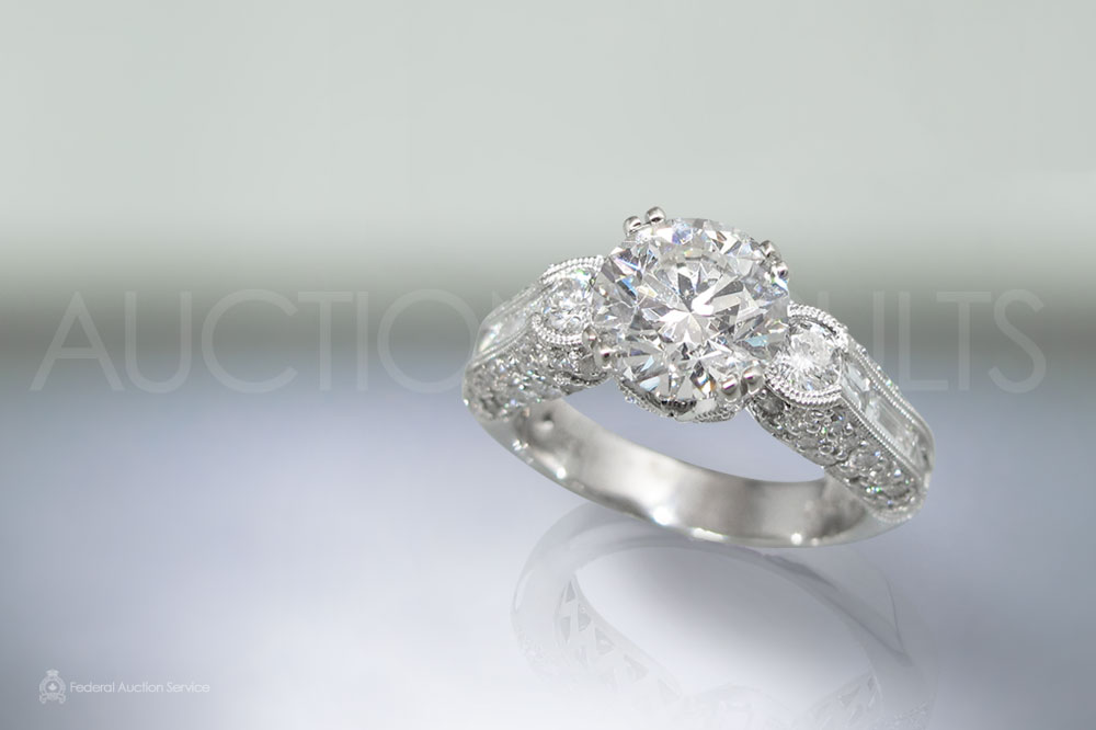 Lady's 18k White Gold 2ct Diamond Ring sold for $26,000