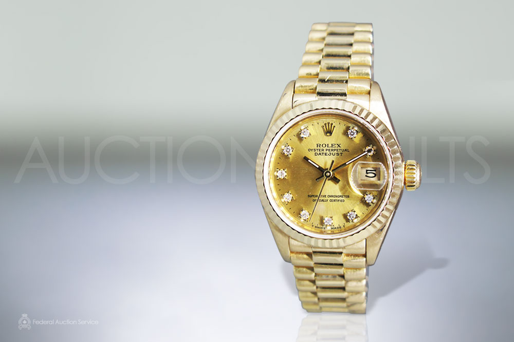 Lady's 18k Yellow Gold Rolex Datejust Automatic Wristwatch sold for $12,000