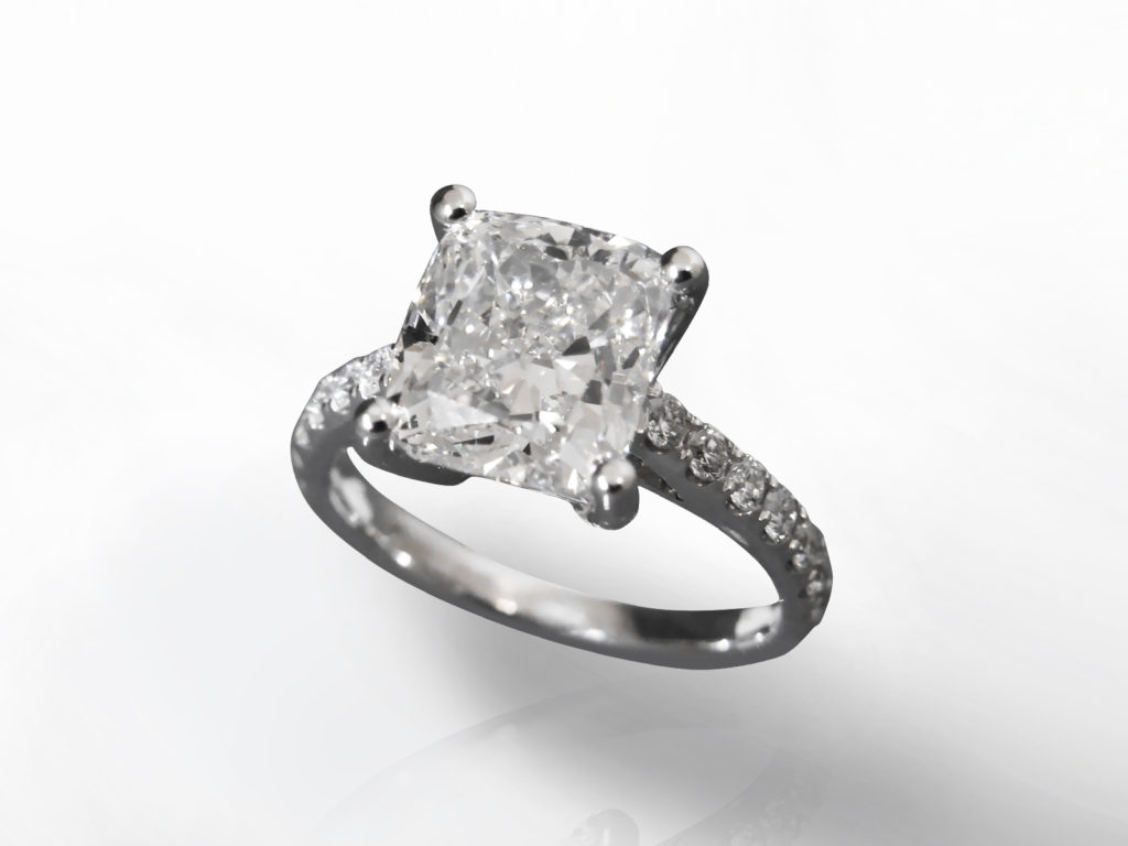 IGI Certified 4.50ct Cushion Brilliant Cut Diamond Ring