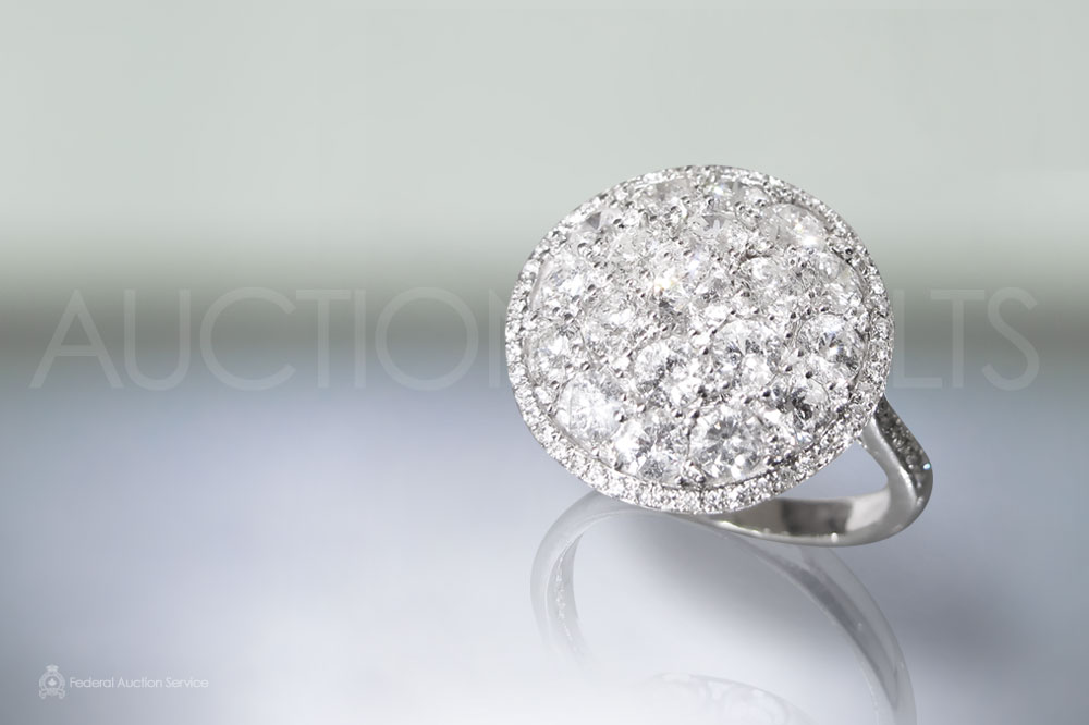 Lady's 14k White Gold Diamond Ring sold for $2,500